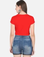 Classic Red Crop Top For Women - Image 2