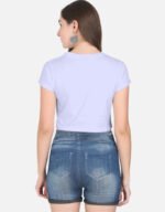 Lavender Colour Crop Top For Women - Image 2
