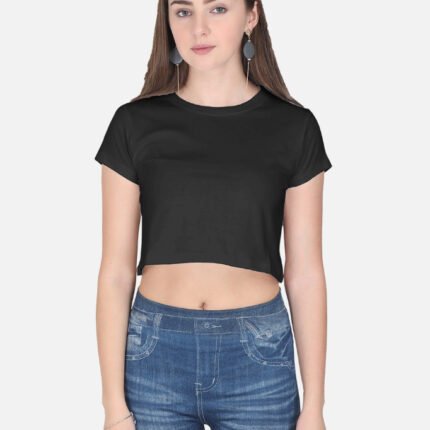 Black Crop Top For Women