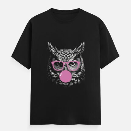 Wise Owl With Gum T-Shirt For Men