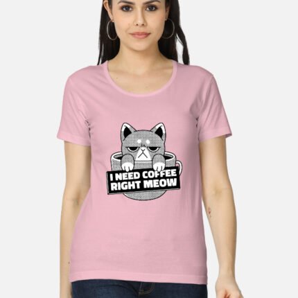 Women's Cat Coffee Drink T-Shirt