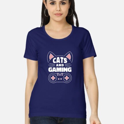 Cats and Gaming T-Shirt For Women