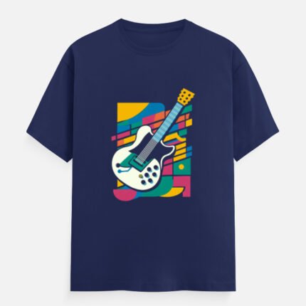 Vibrant Electric Guitar T-Shirt For Men