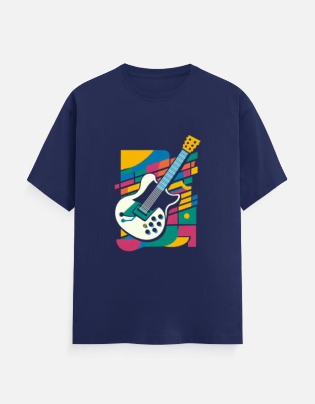 Vibrant Electric Guitar T-Shirt For Men