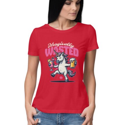 Magically Wasted Unicorn T-Shirt For Women