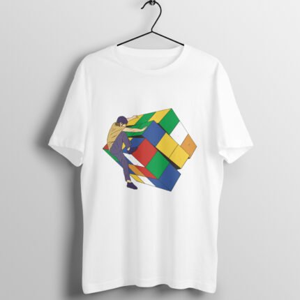 Man Climbing Rubik Cube T-Shirt