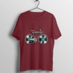 Vinyl Record Bicycle T-Shirt - Image 2