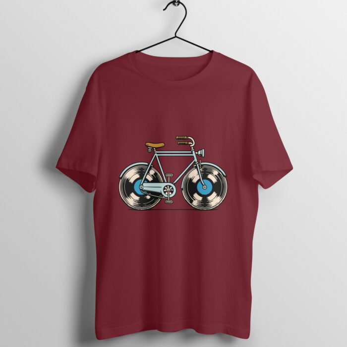 Vinyl Record Bicycle T-Shirt - Image 2