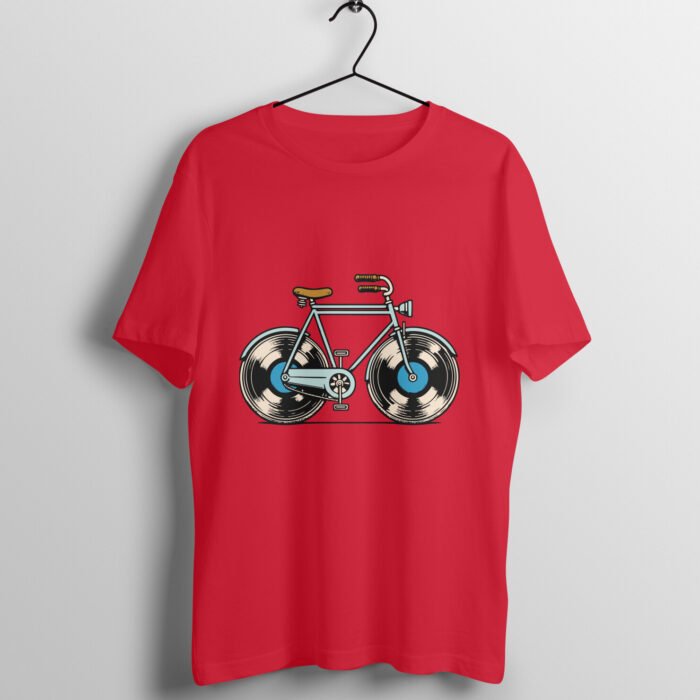 Vinyl Record Bicycle T-Shirt - Image 4