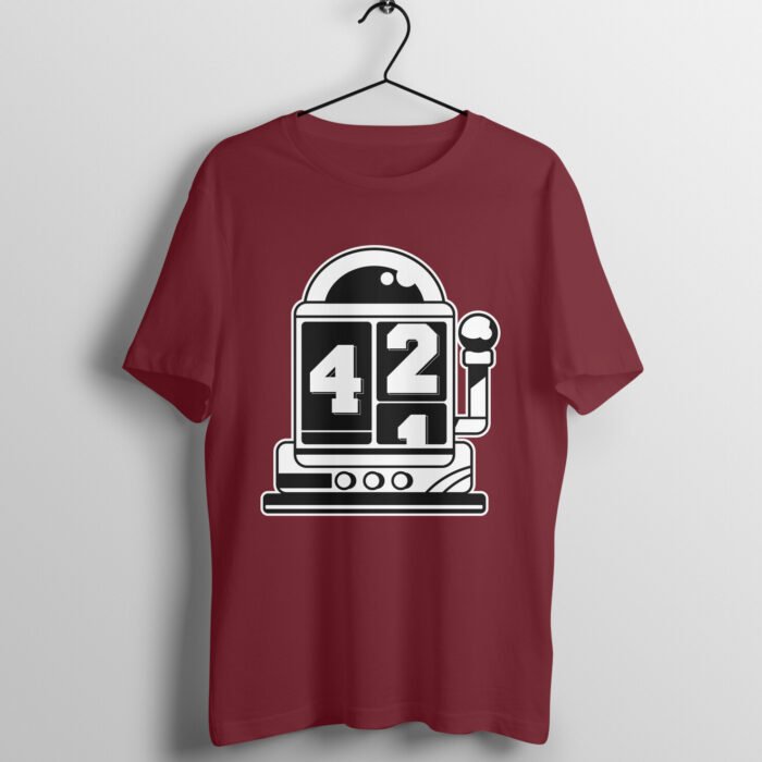 Slot Machine 42 T Shirt Maroon