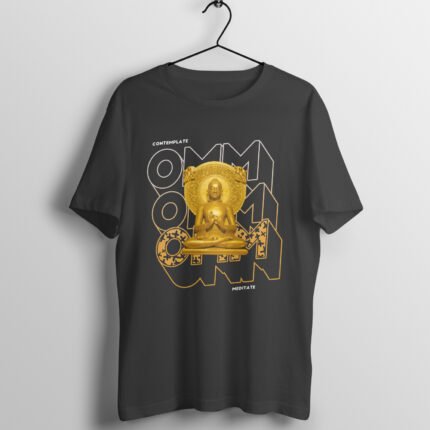 Golden Buddha Print T-Shirt