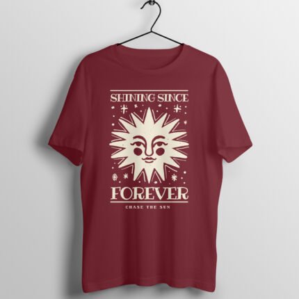 Shining Since Forever T Shirt Maroon