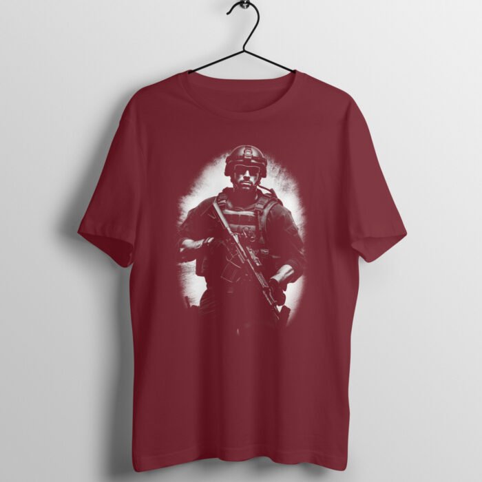 Officer Swat T Shirt Maroon