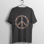 Floral Peace Symbol T-Shirt