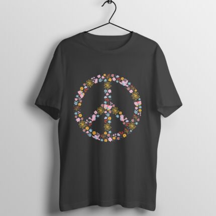 Floral Peace Symbol T-Shirt