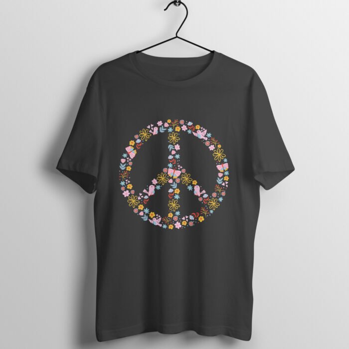 Floral Peace Symbol T-Shirt