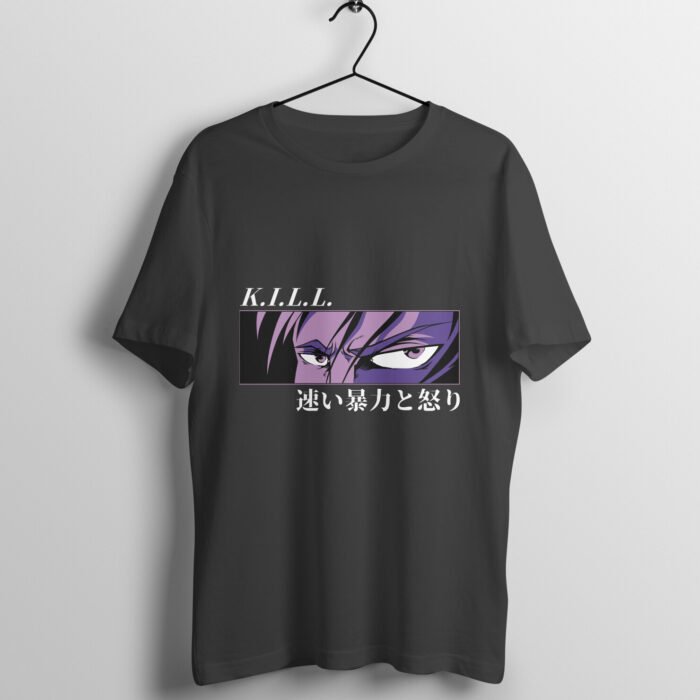 Angry Eyes Black Anime T-Shirt