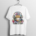 Colorful Music Monkey Print T-Shirt