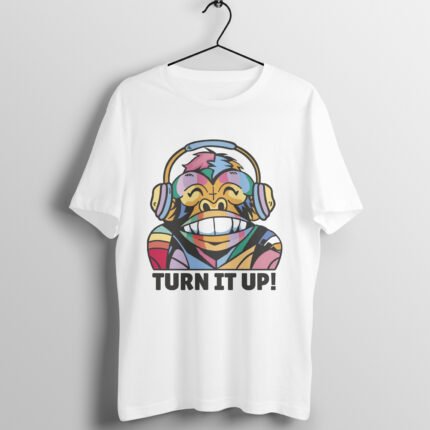 Colorful Music Monkey Print T-Shirt