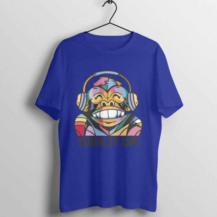 Colorful Music Monkey Print T-Shirt - Image 2