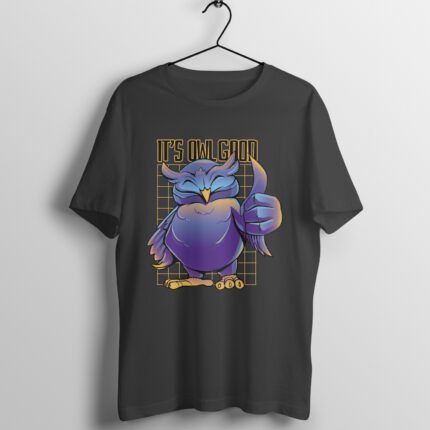 Neon Owl Print T-Shirt