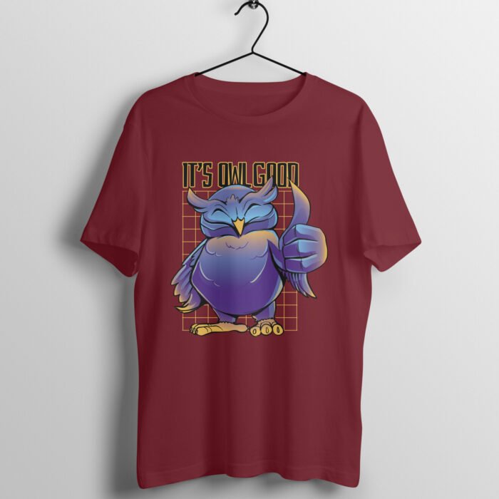 Neon Owl Print T-Shirt - Image 2